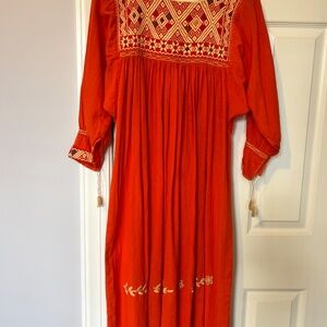 Vintage Mexican Oaxacan Gauze dress Small